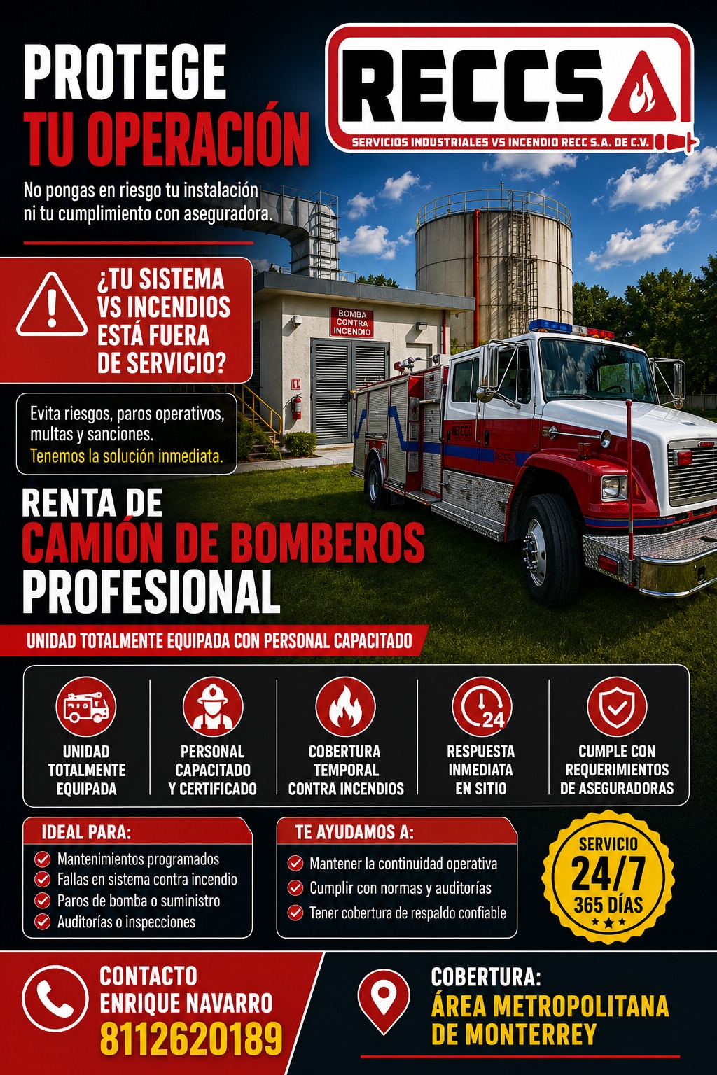 Renta camion de bomberos RECCSA renta camion de bomberos reccsa